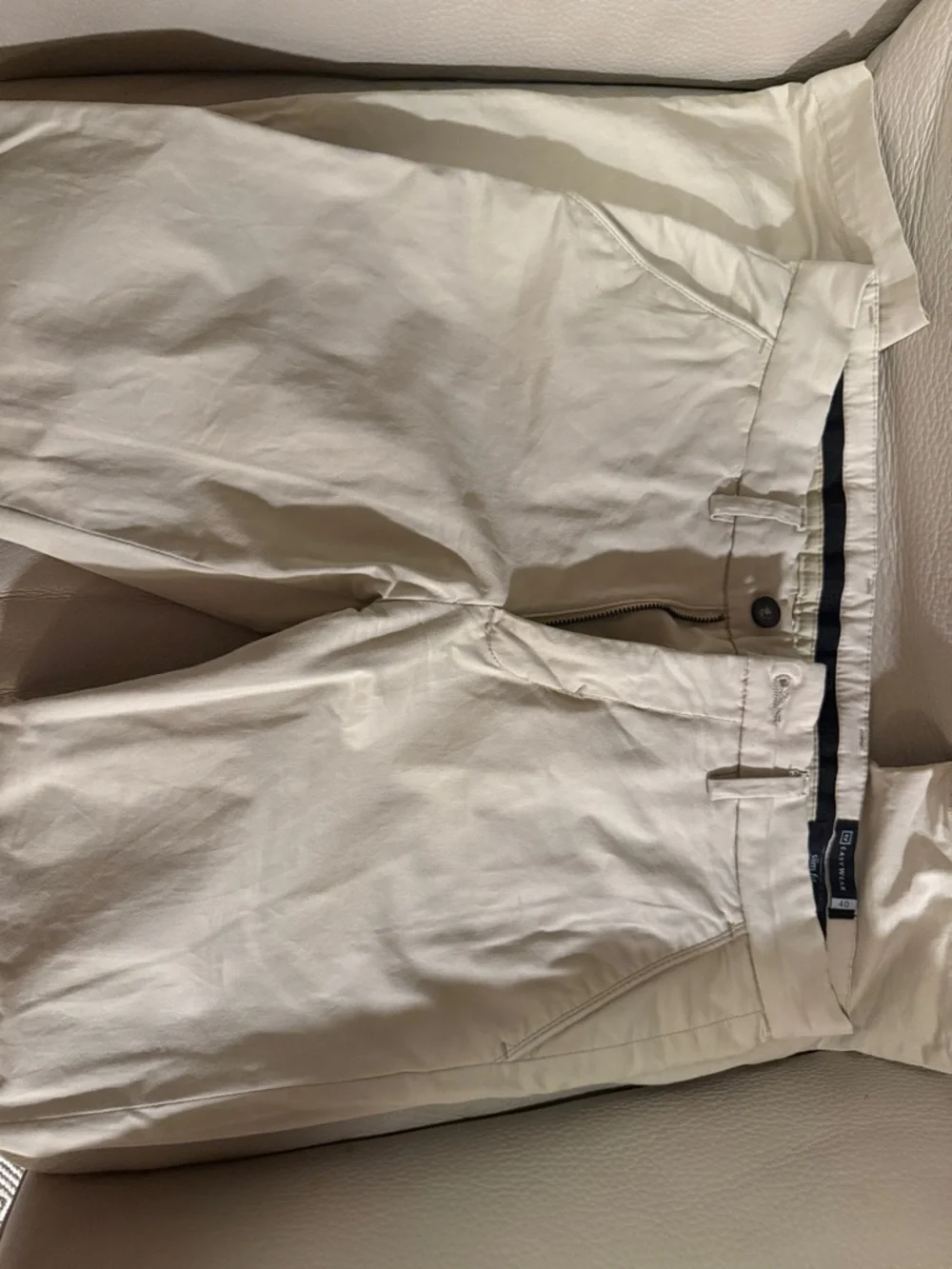 Classic Beige Cotton Chino Pants